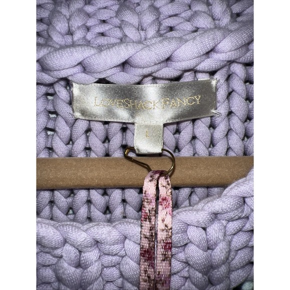 LoveShackFancy ISAIAH PULLOVER Candy Rainbow Pink Lilac Blue Sweater‎ Size L-NWT - Picture 2 of 8